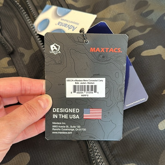USCCA x Maxtacs Men’s Camouflage water resistant tactical jacket size Medium - Picture 7 of 12